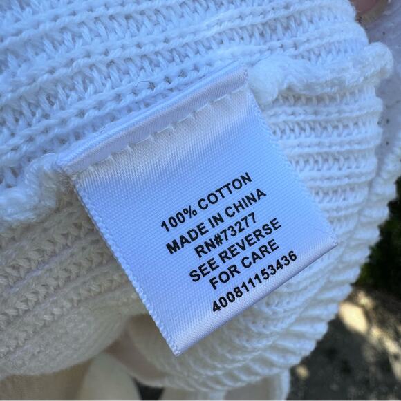 ELLE Bow Sleeve Cream Ivory Sweater Women's Size Large - Picture 8 of 9